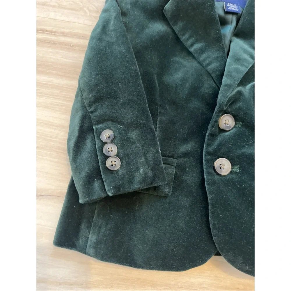 Janie and Jack Boys Green Velvet Jacket‎ 6-12 Months, Spring, Christmas, Holiday